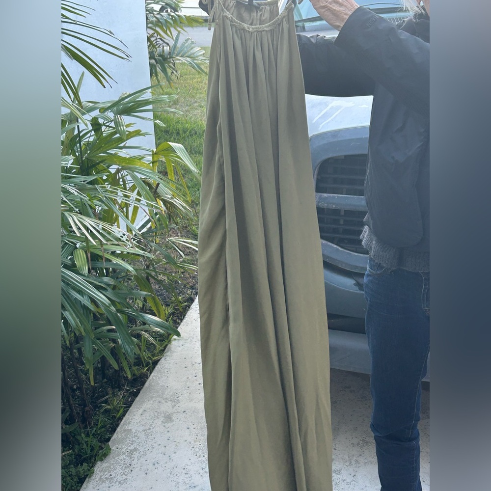 Rag & Bone Elegant Olive Green Midi Dress